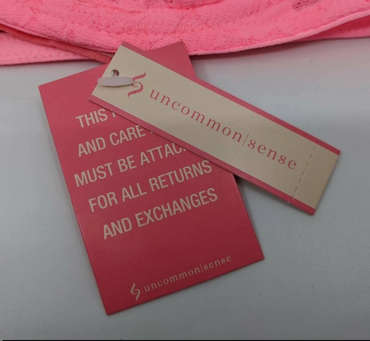 Brand : Uncommon Sense Malibu Pink Unlined Lace Plunge Bra&nbsp;