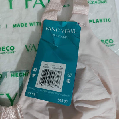 VANITY FAIR Beauty Back Minimizer Bra Size : 40-D