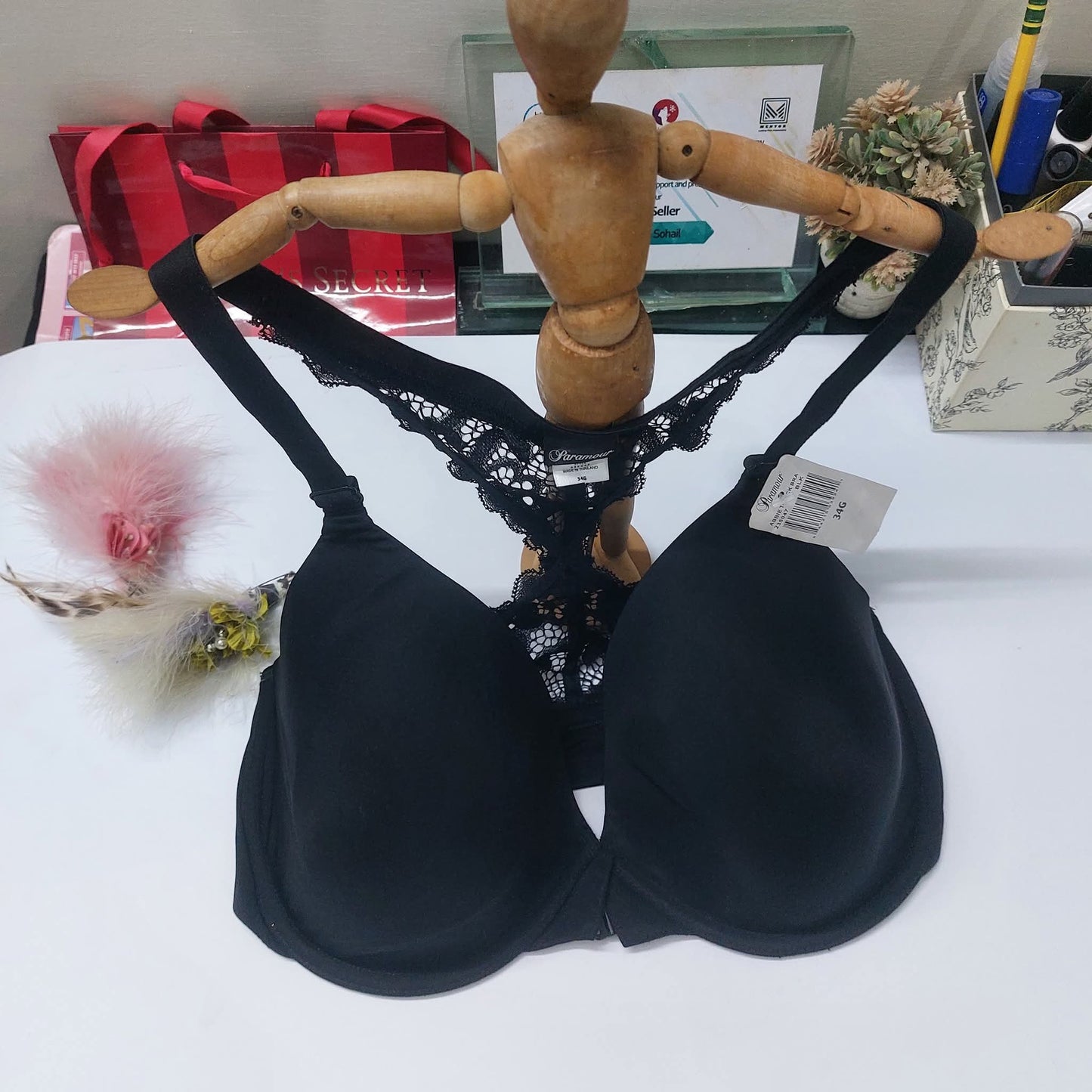 PARAMOUR Front Open T-shirt Bra ABBIE T-BACK Bra – Front Open / Front Close Size : 34-G
