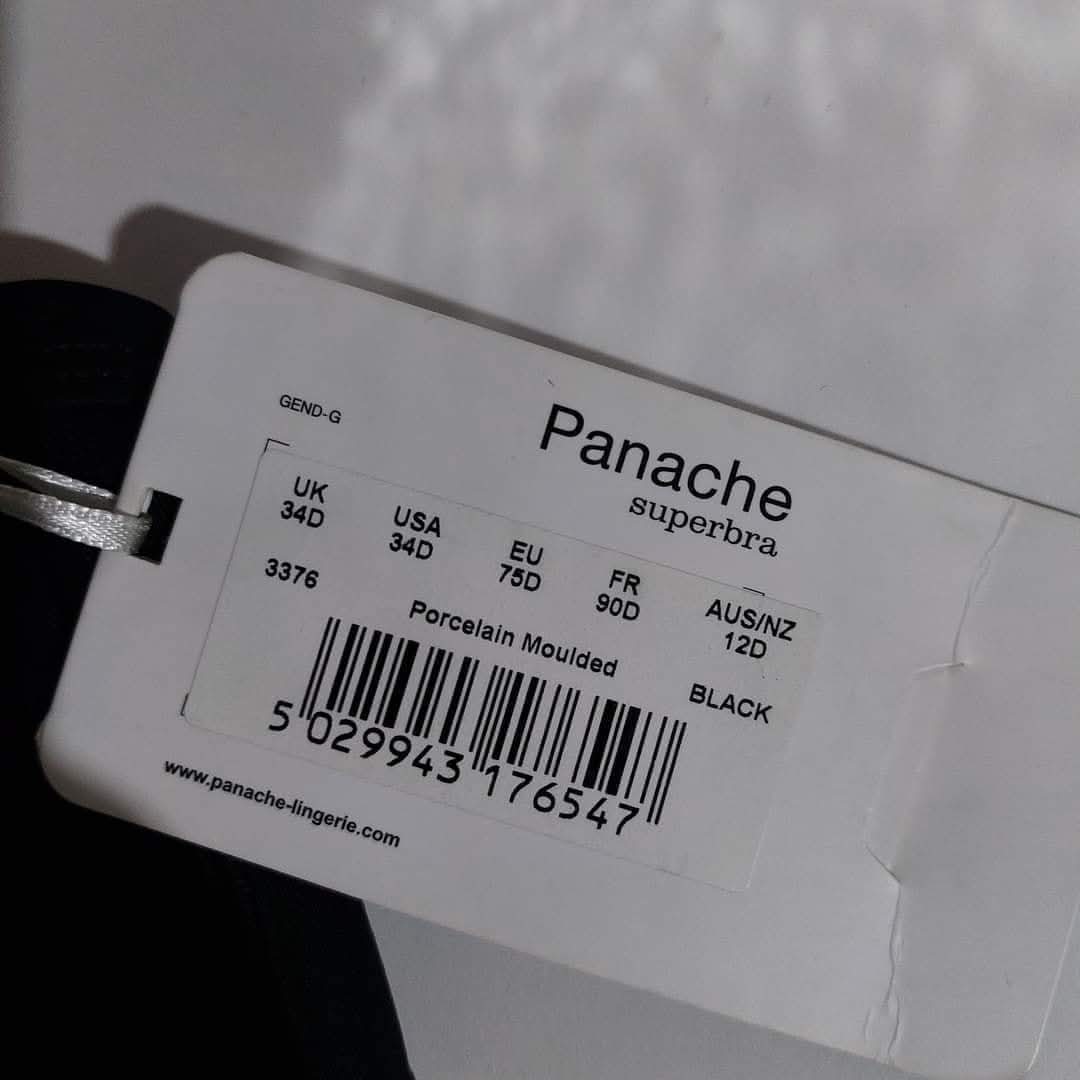 Panache Plunge Tshirt Bra  Super Bra By PANACHE Size : 34-D