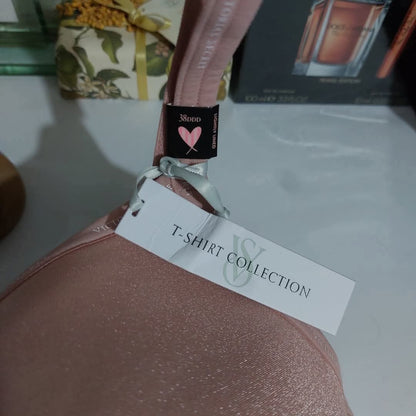 Victorias Secret  The T-Shirt  Demure Pink T Shirt Logo Strap Bra Size : 38-E