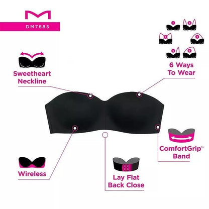 Maidenform Multiway Strapless Wireless T-shirt Bra  Available Size : 34-D Only !
