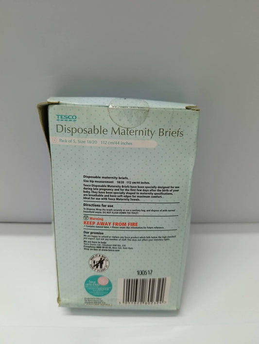 TESCO Disposable Maternity Briefs