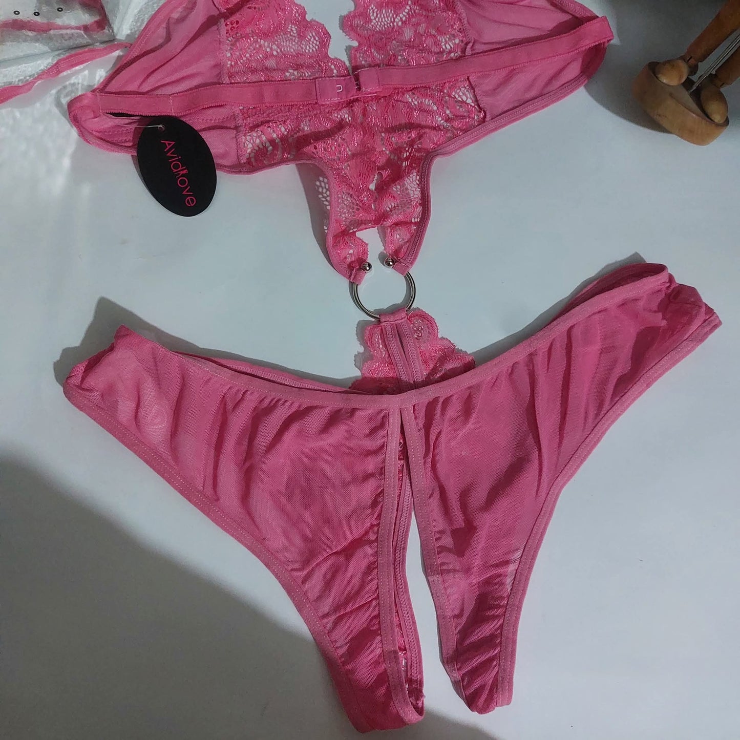 AVID LOVE One piece open crotch Teddy