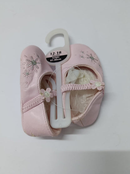 Title Mothercare Floral Embroidered Baby Shoes — Pink