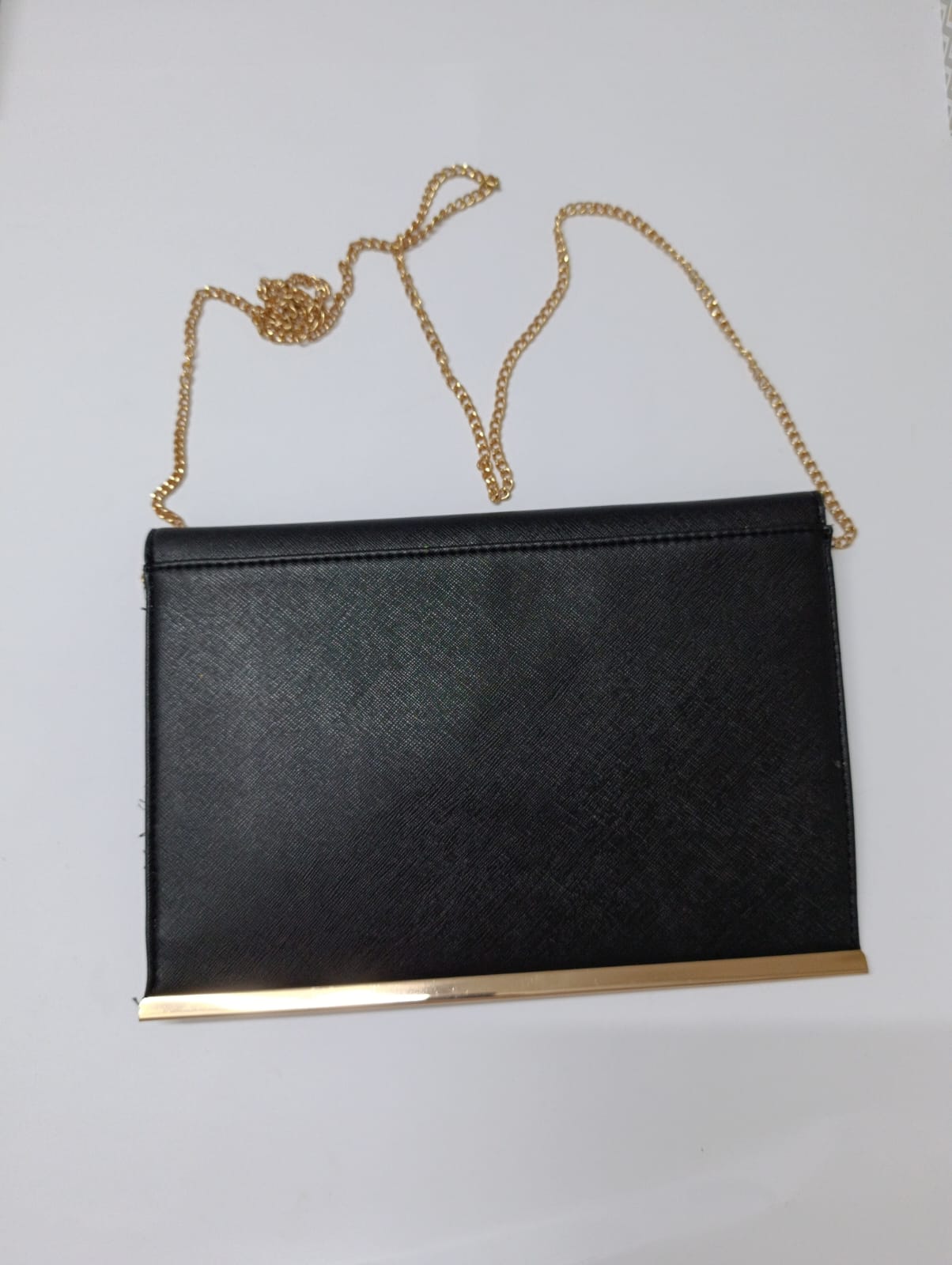 New Look Snake Print Envelope Clutch — Chain Shoulder Bag