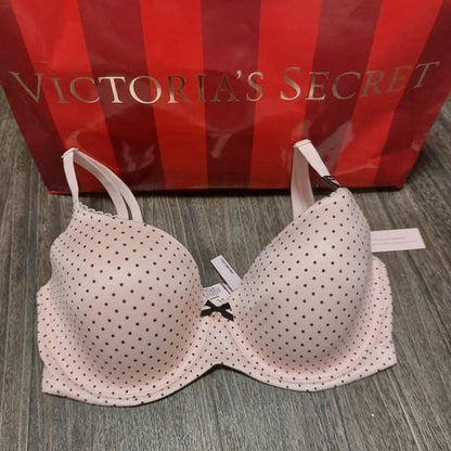 Victoria's Secret Body By VS Lightly Padded T-Shirt Bra - Pink Polka Dot