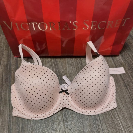 Victoria's Secret Body By VS Lightly Padded T-Shirt Bra - Pink Polka Dot