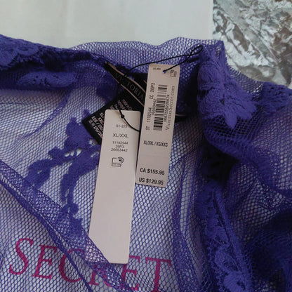 Victoria's Secret Bride Fishnet Lace Robe - Purple