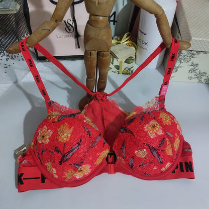 Victoria's Secret PINK Floral Lace Push-Up Bra
