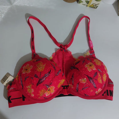 Victoria's Secret PINK Floral Lace Push-Up Bra