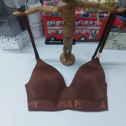 Victoria's Secret PINK Wirefree Push-Up Bra - Chocolate Brown